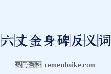 六丈金身碑反义词是什么意思的图片